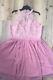 Emerald Woman's Formal Dress, Size Xxl. Pink With A Floral Pattern
