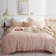 Egyptian Cotton Bedding Set Luxury Green Pink Duvet Cover Fitted Bedsheet Set