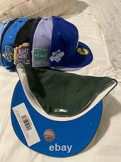 Exclusive Fitted Atlanta Braves Patch 8 Pink Green Blue Hat Club Capsule Tips