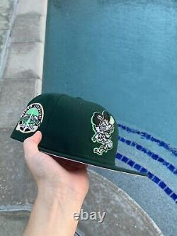 Exclusive Fitted Coked Out Detroit Tigers Green Pink Brim (Non Hat Club) 7 3/8