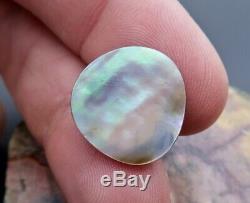 FINE AAA+ SEA OF CORTEZ NATURAL PURPLE, PINK, GREEN++ MABE PEARL 17.6-17.8mm