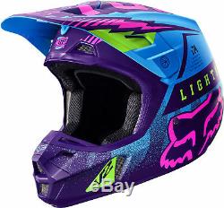 Fox Racing Adult Blue/Green/Purple/Pink V2 Vicious SE Dirt Bike Helmet ATV MX