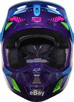 Fox Racing Adult Blue/Green/Purple/Pink V2 Vicious SE Dirt Bike Helmet ATV MX
