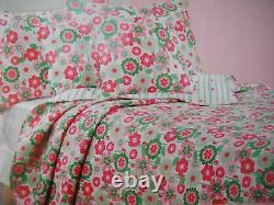 Frolics Twin Floral Quilt & Sham Pink/green 2pc