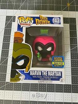 Funko Pop Marvin The Martian 143 SDCC Pink Exclusive 2500 pcs RARE orange green