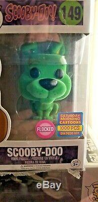 Funko Pop Pink, Green, Blue Scooby-Doo Flocked #149 2017 SDCC Exclusive LOT