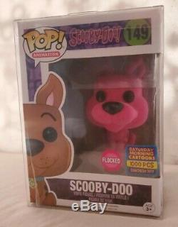 Funko Pop! SDCC 2017 Flocked Scooby Doo #149 Blue, Pink, Green Set. Mint