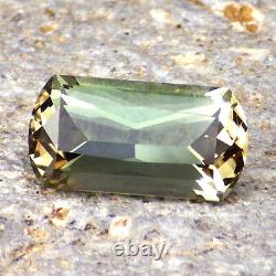 GREEN-PINK DICHROIC OREGON SUNSTONE 3.24Ct FLAWLESS-RARE-FOR HIGH-END JEWELRY
