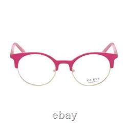 GUESS GU3025 073 Matte Pink Metal Round Optical Eyeglasses Frame 51-21-135 GU RX