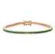 Green Emerald 3.5ct Round Cut Lab Created Tennis Bracelet 14k Rose Gold Plated