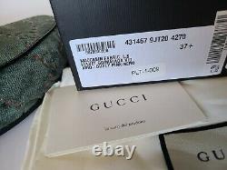 Gucci New Jordaan Loafer Pump Flats Green Pink Eur 37.5 / US 7.5