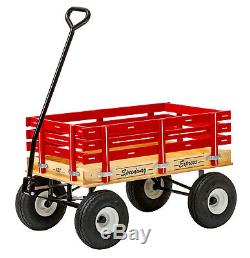 HEAVY DUTY CHILDREN'S WAGON 10 Tires 800lb Capacity RED GREEN PINK BLUE USA