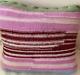 Handmade Knitted Cashmere Striped Pink Green Blue Boho Pillowcase 14 X 16 In