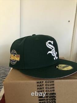 Hat Club Exclusive green eggs & ham Pink UV 7 1/2 white sox new with pin