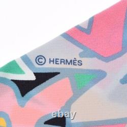 Hermes Twily New Tag Scarf Green Pink Grey