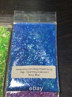 High- Sparkling iridescent Mermaid effect green pink blue Flakes US seller