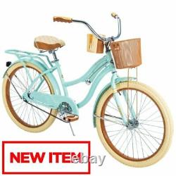Huffy 24 Girls Womens Cruiser Bike, Mint Green, Purple, Blue, Pink Nel Lusso