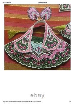 Jagannath ji White Green and Pink Dress