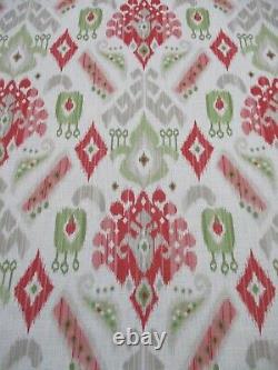 Jane Churchill Curtain Fabric'NURI PINK/GREEN' 7.4 METRES (740cm) Linen Blend