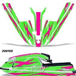 Jet Ski Graphic Decal Wrap for Kawasaki 440 550 SX 1982-1995 ZOOTED PINK GREEN