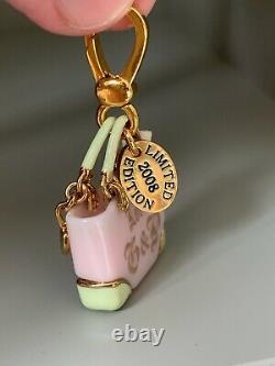 Juicy Couture Limited Edition 2007 Beach Bag Charm Pink & Mint Green - RARE
