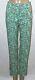 Krazy Larry Green Pink Yellow Floral Pull On Skinny Ankle Pants Stretch Nwt 2