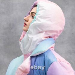 Kylie Jenner Pastel Rainbow Ombre Puffer Duck Down Jacket Winter Coat Oversize