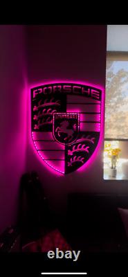 LED Porsche Crest Wall Sign 5x4