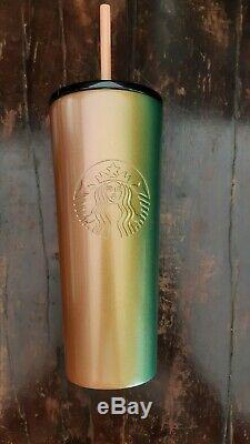 LOT OF 6 Starbucks 2020 Pink, Gold, Green Stainless Steel 16oz Tumblers BUNDLE