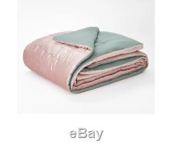 La Redoute Interieurs Damya Reversible Quilted Velvet Comforter Pink/Green