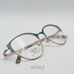 Lafont Eyeglasses Women Oval Green Pink Mod. GLAMOUR Paris New