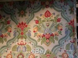 Lee Jofa 100% Linen Palazzo Floral Turquoise Blue Green Red Pink 6 yds
