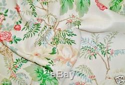 Lee Jofa Kravet Chinoiserie Peony Tree Fabric 10 Yards Shabby Rose Pink Green