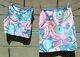Lilly Pulitzer 2 Piece Outfit Sz Small Medium Top Skirt Pink Blue Green Offer Nw