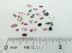 Lot Of 10 Carats Of Varied Sized And Shaped Pink And Green Loose Tourmaline
