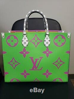 Louis Vuitton Monogram Giant Onthego Tote Vert Green Pink Lilac On The Go
