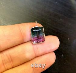 Luscious! 5CT Bi Color Tourmaline Pink and Green Solid 14K Yellow Gold