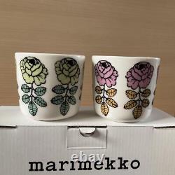 MARIMEKKO #43 Wihkirus Latte Mug Pink Green Pair