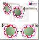Markus Lupfer Linda Farrow Flower Daisy Pink Glitter Green Mirror Ml9 Sunglasses