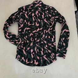 Marni Green, Pink & Black Abstract Print Long Sleeve Cotton Shirt. IT 46/UK 14