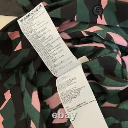 Marni Green, Pink & Black Abstract Print Long Sleeve Cotton Shirt. IT 46/UK 14