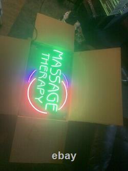 Massage Therapy Neon Sign Jantec 32 x 20 Reflexology Acupuncture