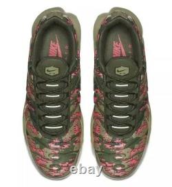 Men's Nike Air Max Plus C Digi Camo Neutral Olive Green Pink Size 11 AJ4858-200