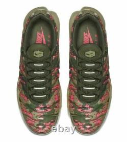 Men's Nike Air Max Plus TN Digi Camo Neutral Olive Green Pink AJ4858-200
