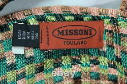 Missoni $400 Pink/green/lime Extra-long Orange Label Fringed Scarf (rare!)
