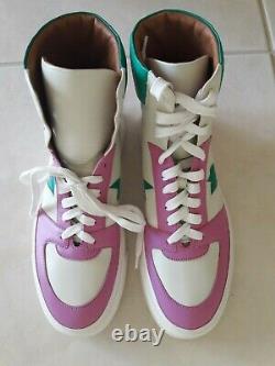 Missoni NEW Leather Sneakers Size IT40/ US 9 White/Pink/Green MSRP $590