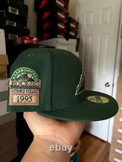 Myfitteds Magic Treehouse Colorado Rockies 7 3/8 Pink UV 1995 Coors Field Green