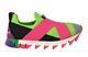 New $560 Dolce & Gabbana Shoes Sneakers Neoprene Pink Green Strap Eu37 / Us6.5