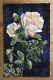 New Anthropologie Navy Blue Green Ivory Pink Big Rose Bloomstudy 8 X 10 Rug
