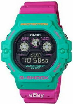 NEW GSHOCK DW5900DN-3 Psychedelic Multi Colors Green/Pink Resin Watch